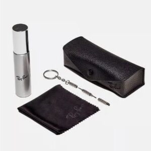 Ray-Ban Black and Silver Sunglasses 👓🕶️Care Kit